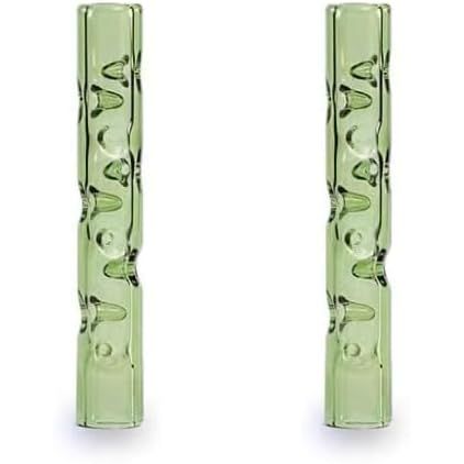 Green Glass Mouthpiece for Dynavap Tip - Cooling Stem Accessory, 2 Pack