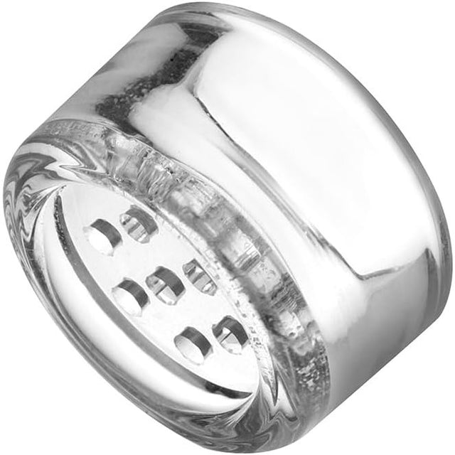 Glass dosing capsule – single capsule tilted to show the base