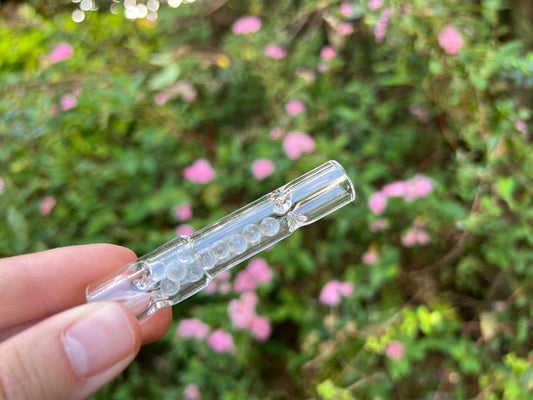 The 'Glacier' Glass Pearl Cooling Stem (70mm) for Arizer Solo 3 and Air Max