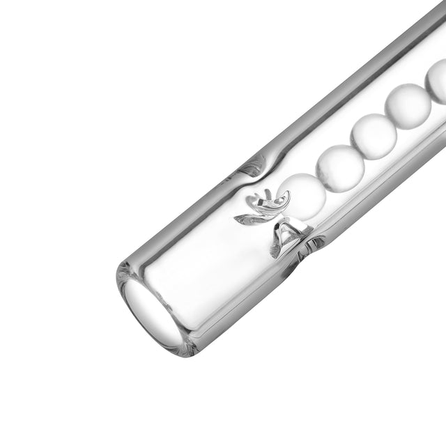 Slim glass cooling stem with cooling beads