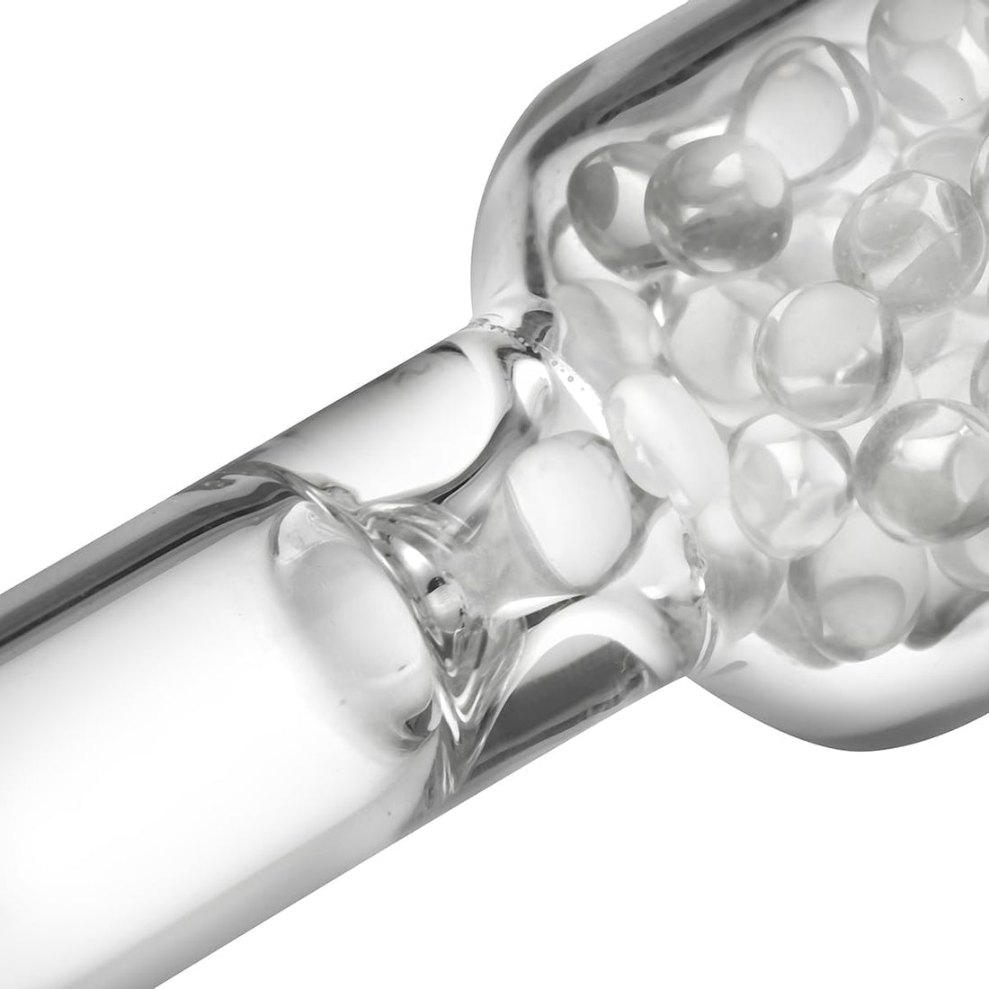 Clear glass cooling stem packed with glass cooling beads for the POTV LOBO and POTV ONE