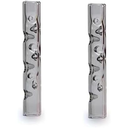 Grey Glass Mouthpiece for Dynavap Tip - Cooling Stem Accessory, 2 Pack