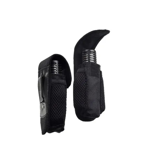 Carry Case Holder for Arizer Air, Air 2, Air MAX and Air SE - Leather Back, Belt Clip, Side Pockets for Batteries/Stems