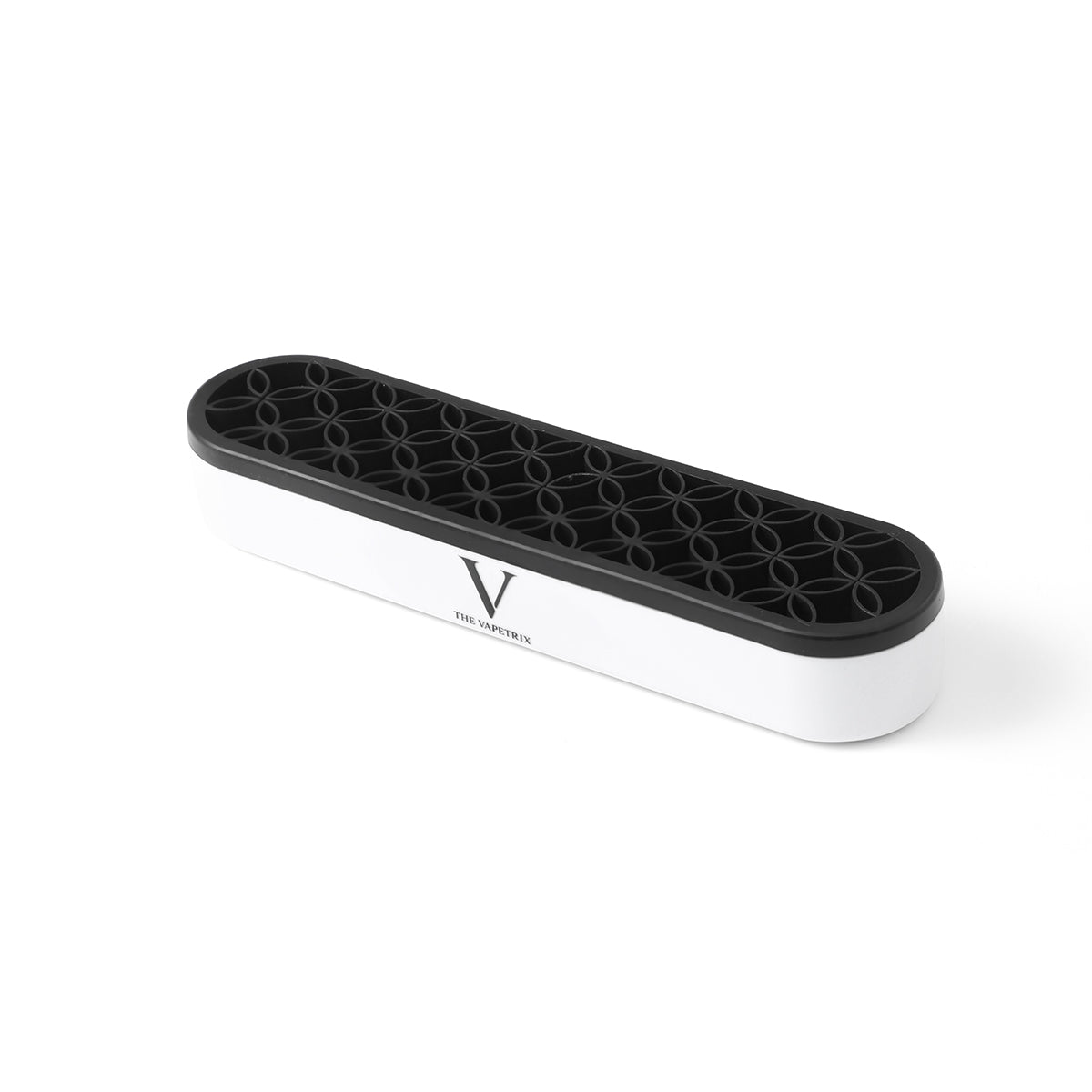 Desktop Glass Stem, Tube and Accessories Organizer for DHVs, Flexi Silicone Interior, Black