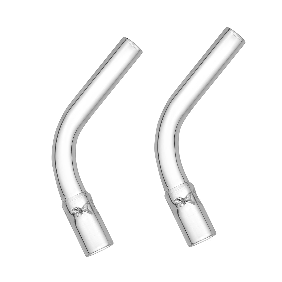 High Airflow Angled XL Stem for Arizer Solo 3, Air 2 Max – Long Angled 110mm, Ultra Thick Glass, Pack of 2