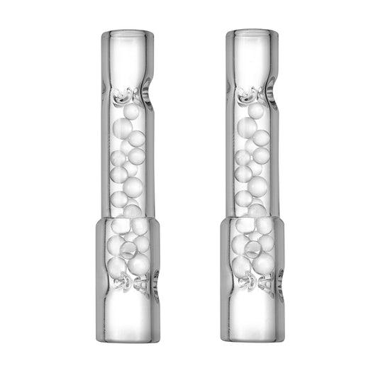 High Airflow Cooling Balls Stem for Arizer Solo 3, Air 2 Max – Short 70mm, Ultra Thick Glass, Pack of 2