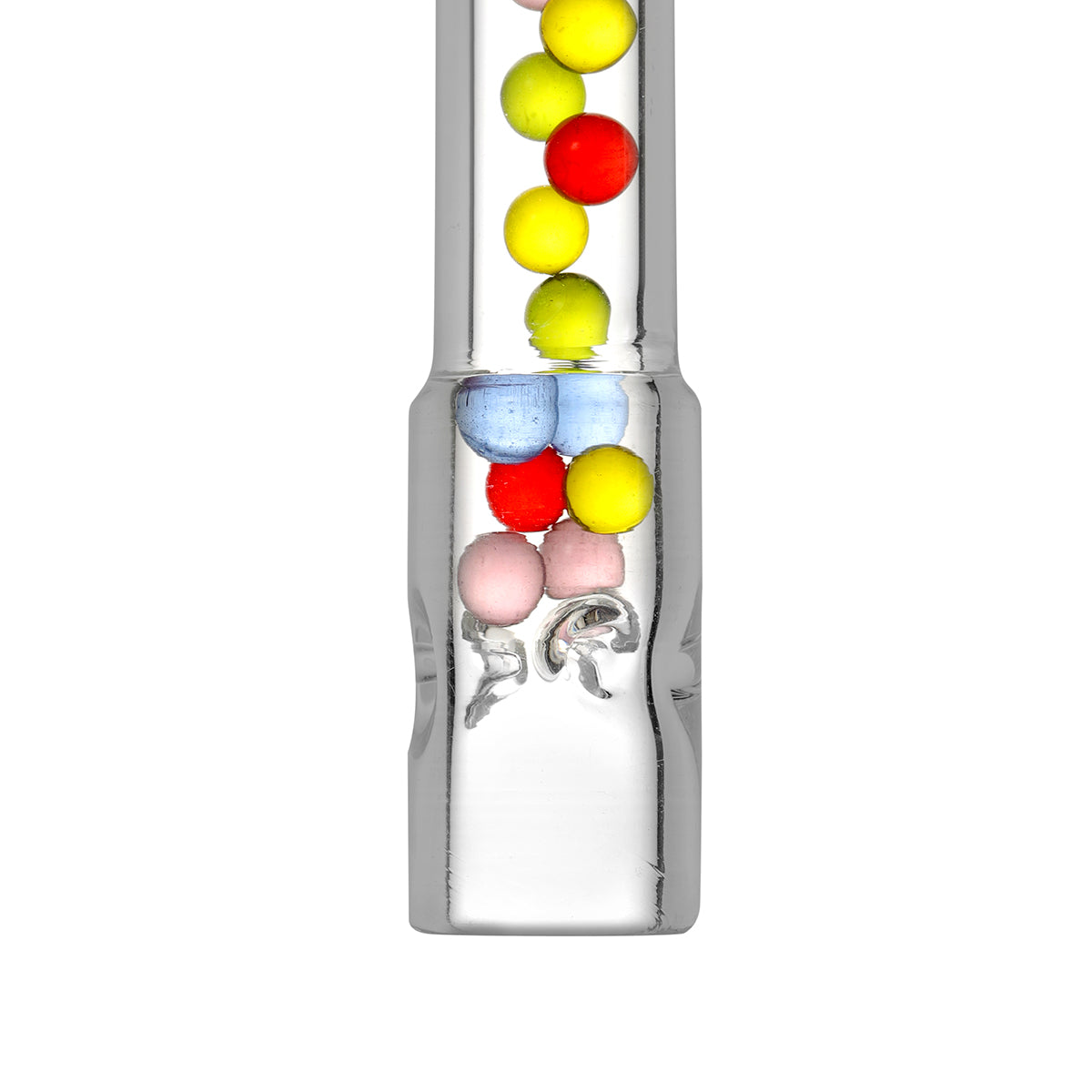 High Airflow Cooling Colored Balls Stem for Arizer Solo 3, Air 2 Max – Short 70mm, Ultra Thick Glass, Pack of 2