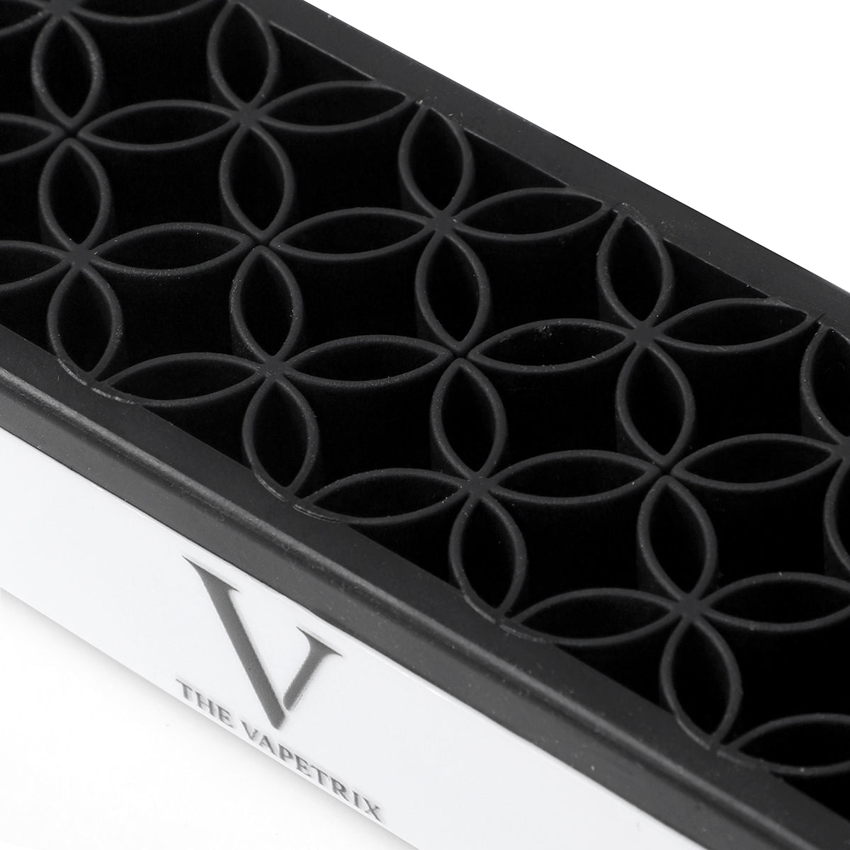 Desktop Glass Stem, Tube and Accessories Organizer for DHVs, Flexi Silicone Interior, Black