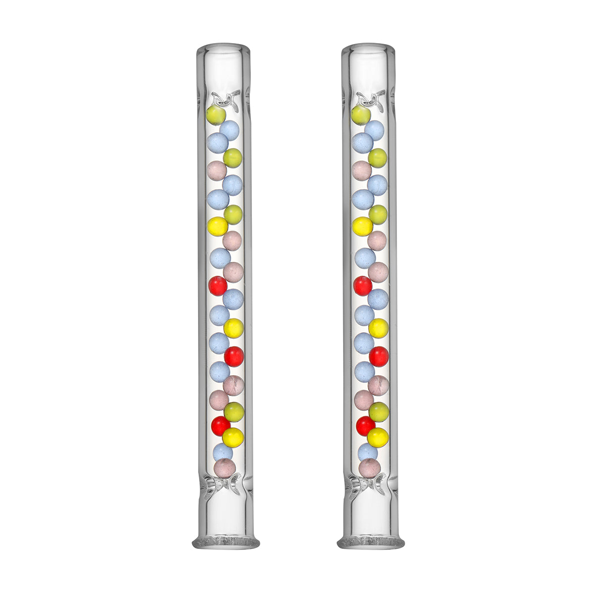 Long Colored Cooling Balls 110mm Glass Stem Mouthpieces for Arizer ArGo, High Air Flow, Ultra Thick Glass, Pack of 2