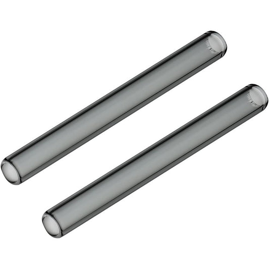 Long Glass Mouthpiece Stems for POTV LOBO and ONE - 2 Pack Straight Half-Black Vaporizer Accessory Set (120mm)