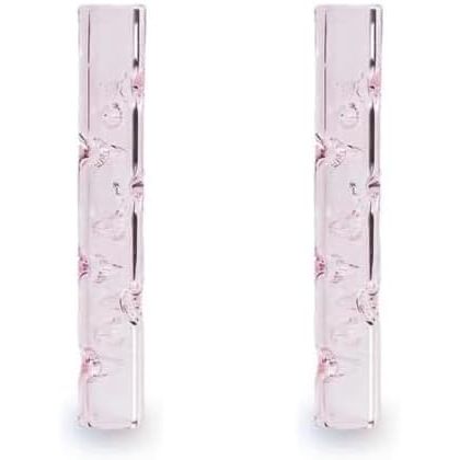 Pink Glass Mouthpiece for Dynavap Tip, Cooling Stem Accessory, 2 Pack