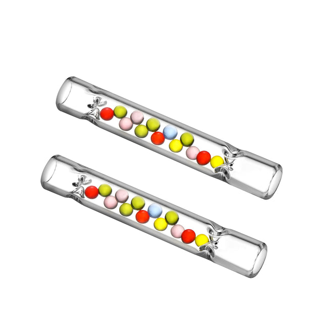 Slim cooling stem with colourful glass cooling beads