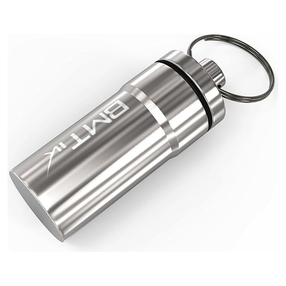 Smell Proof Container Capsule, Silver, Pack of 3