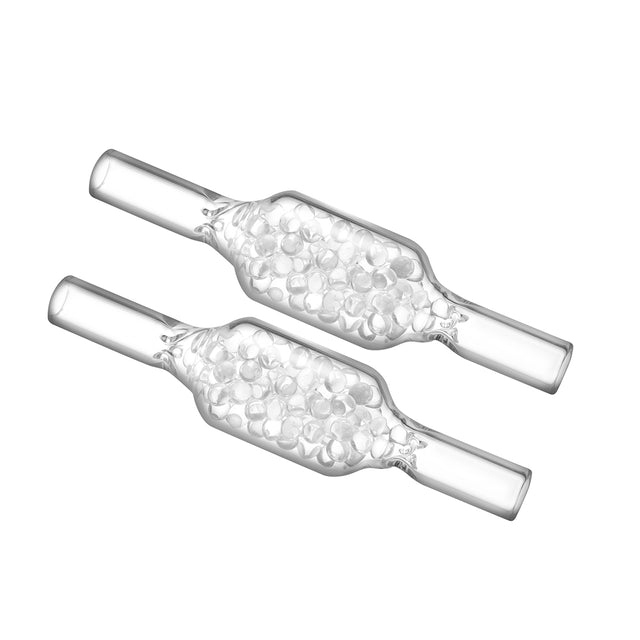 Ultra cooling stem filled with large glass cooling beads